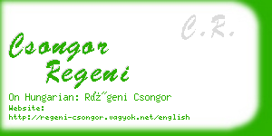 csongor regeni business card